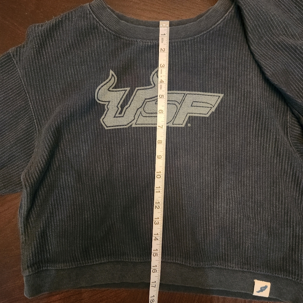 League Collegiate Wear USF Bulls Classic Corded Timber Crop Pullover - Picture 10 of 10